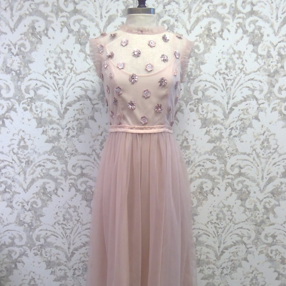 Everleigh tulle dress with embroidered details